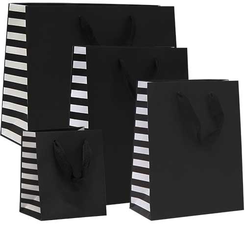 STRIPE MANHATTAN BAG BLACK