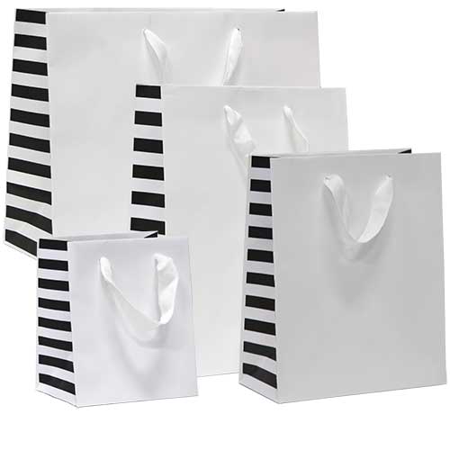 STRIPE MANHATTAN BAG WHITE