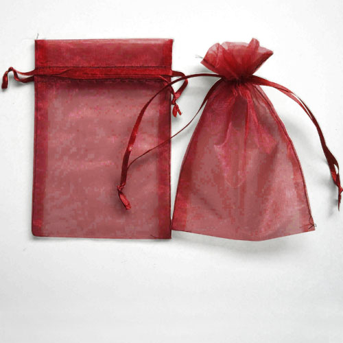 ORGANZA POUCH BURGUNDY