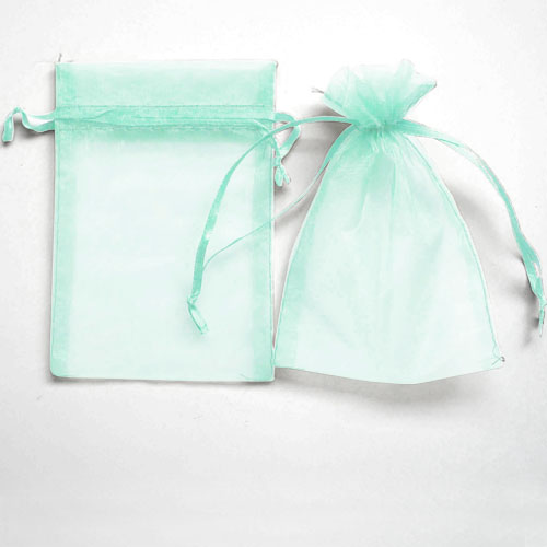 ORGANZA POUCH PASTEL GREEN