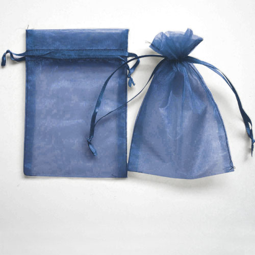 ORGANZA POUCH SMOKE BLUE