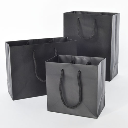 ROPE HDL PAPER TOTE BLACK