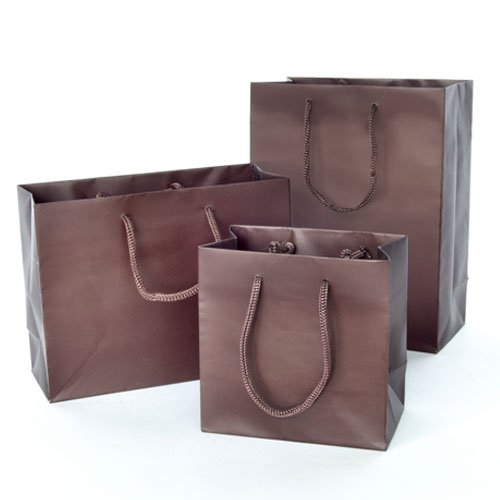 ROPE HDL PAPER TOTE BROWN