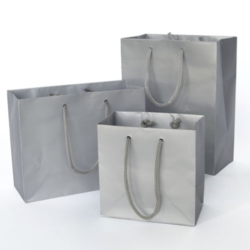 ROPE HDL PAPER TOTE SILVER