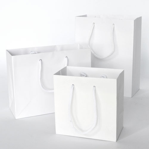 ROPE HDL PAPER TOTE WHITE