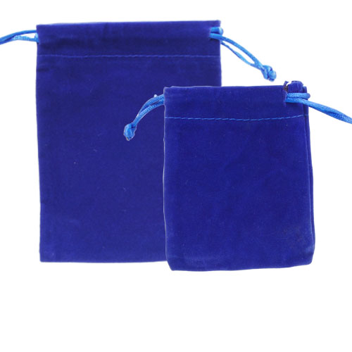 VELVETEEN POUCH ROYAL BLUE